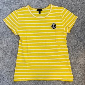 Jcrew Yellow anchor tee M